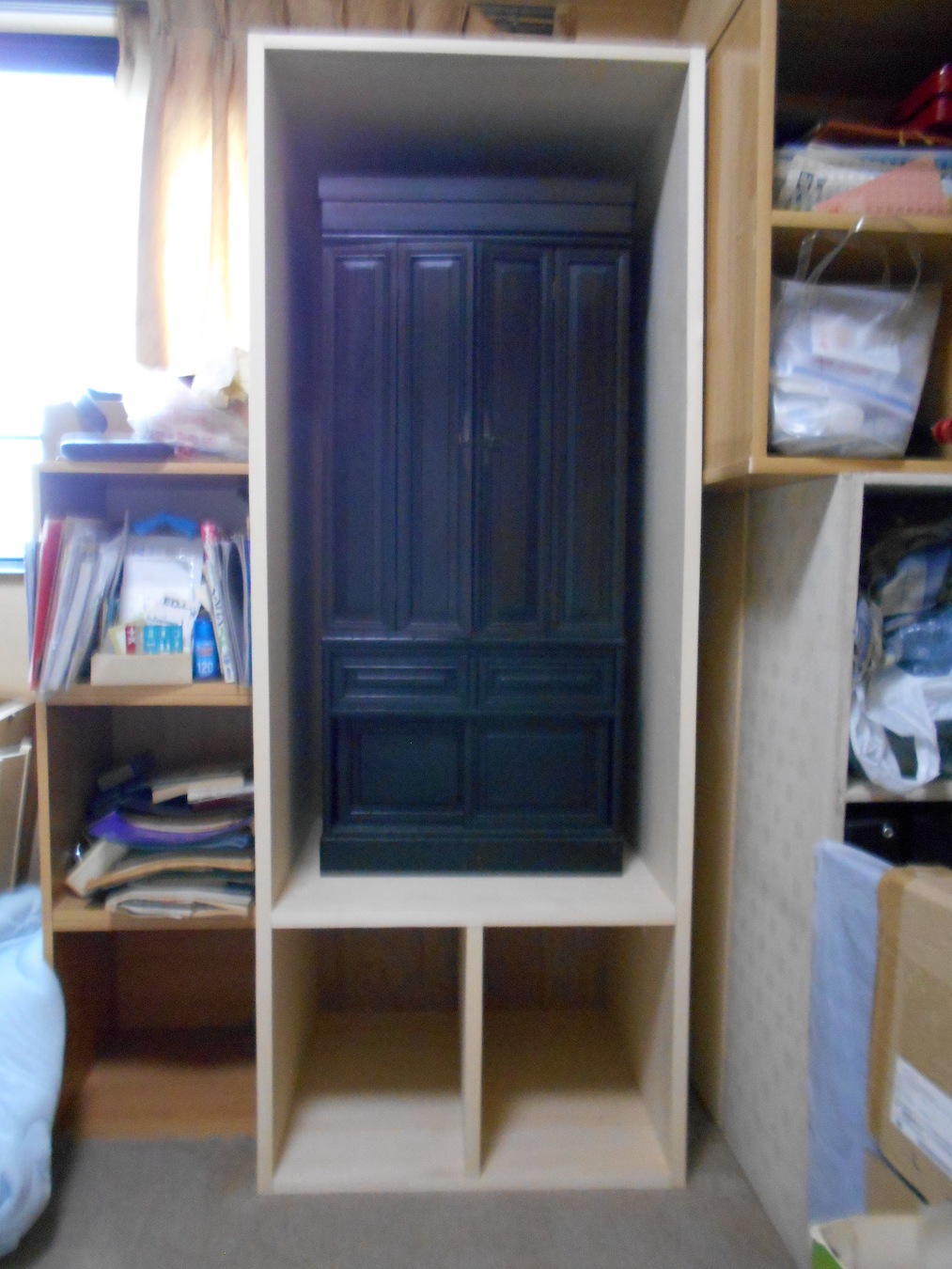 自作の仏壇収納棚
