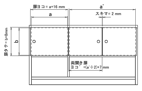 アウトセット（半かぶせ）タイプ2